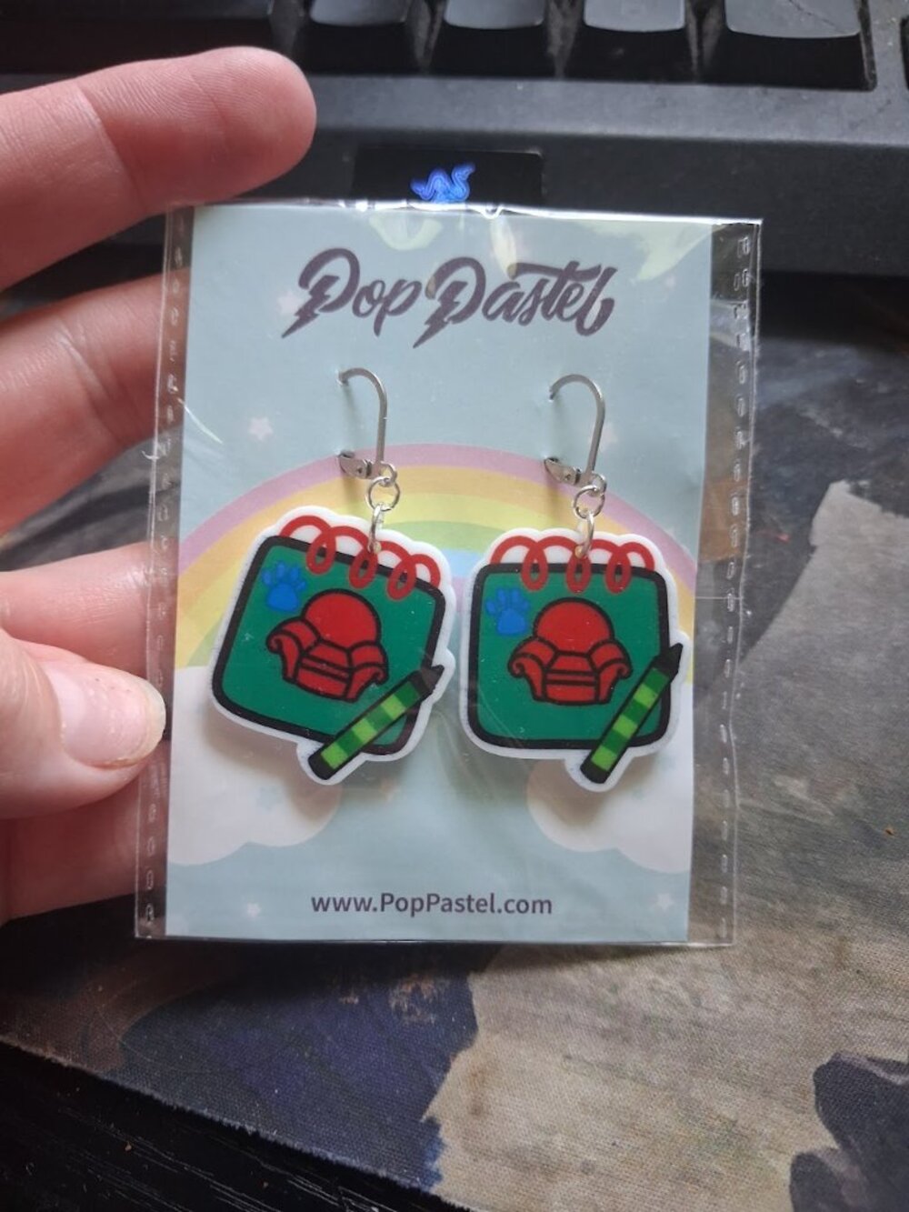 Blues Clues dangle earrings
